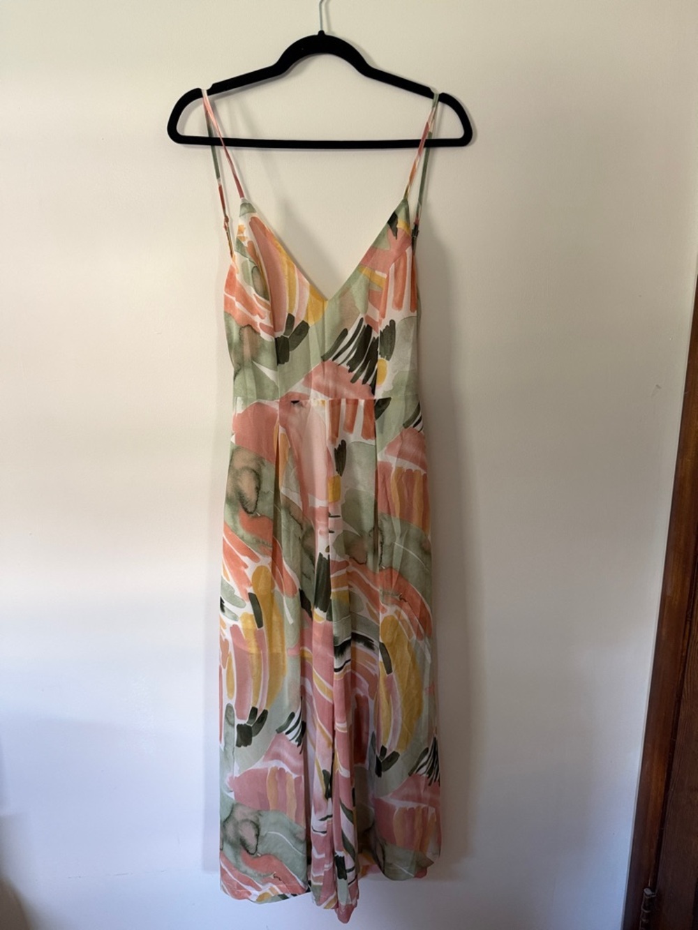 Hello Molly Peach & Sage Abstract Slip Maxi Dress